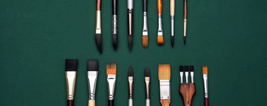Pinceaux aquarelle en poils synthétiques, comme les poils d'écureuil synthétiques et les pinceaux en nylon
