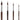 Fuumuui professional sable extended points brushes set of 4 in sizes 20, 14, 10, and 4.