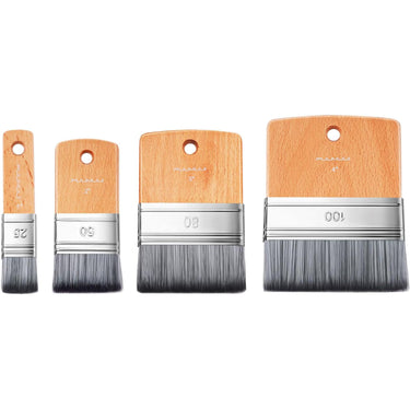 Ensemble de 4 pinceaux plats à palette Fuumuui avec des pinceaux de 1, 2, 3 et 4 pouces