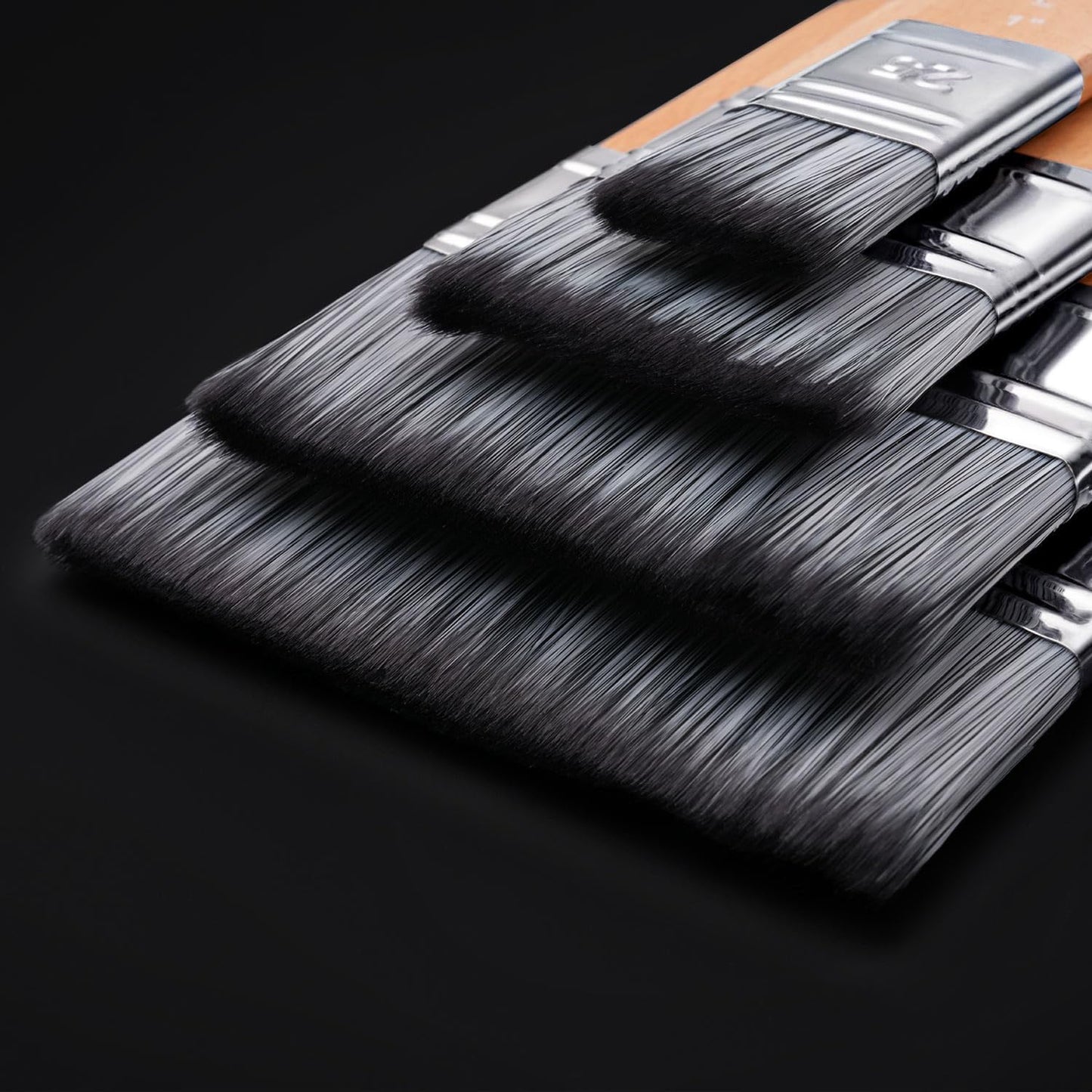 Fuumuui 4pcs Flat Paddle Paint Brush Set