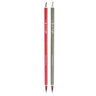 Fuumuui handcrafted red goat hair watercolor brushes with red and green handles.