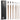 Fuumuui Art Supplies Ensemble de 6 pinceaux ronds en dôme de poils de blaireau pour artistes professionnels, avec manches en bois et viroles en métal, avec des tailles de pinceaux individuelles 22, 18, 16, 14, 10 et 6, présentés avec son emballage noir 'Fuumuui Professional Series Premium Art Brushes'.