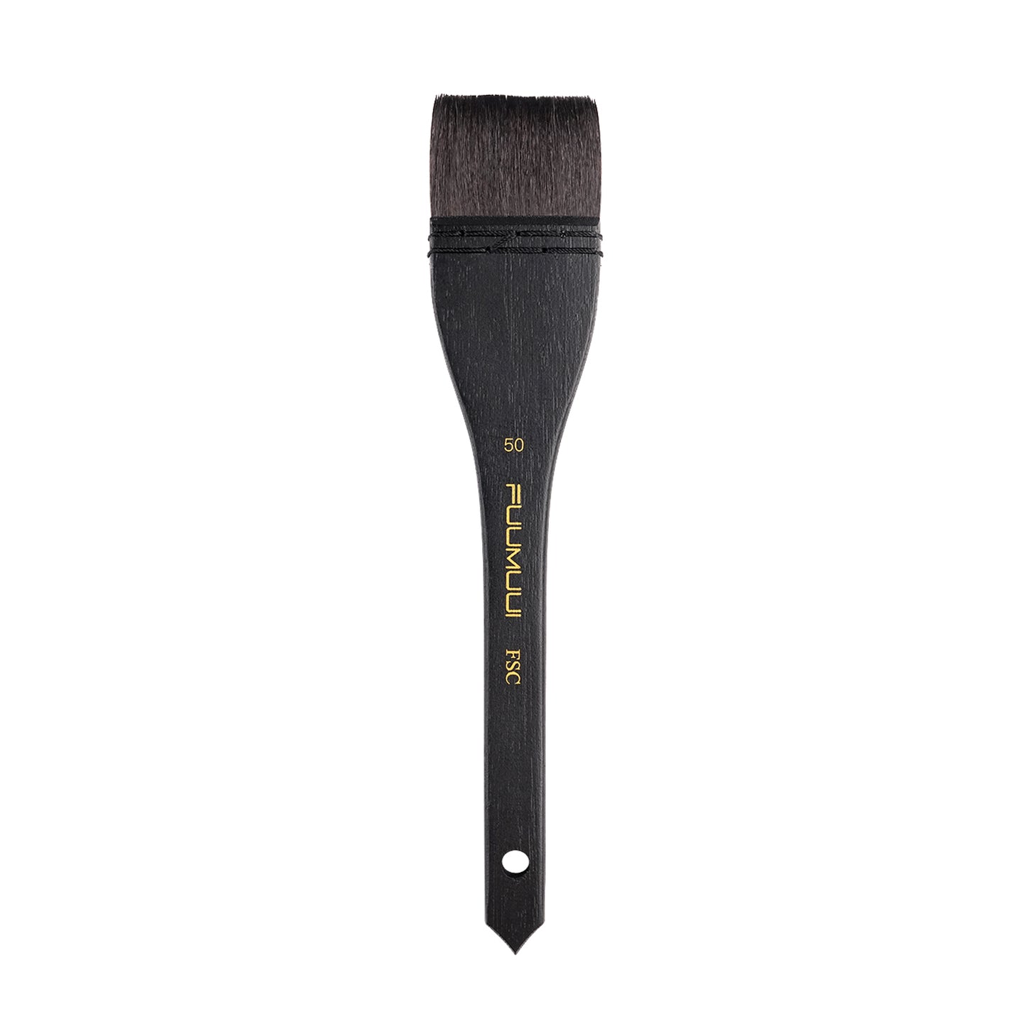 Fuumuui 5pcs Squirrel Hair Hake Brushes Flat Watercolor Brushes