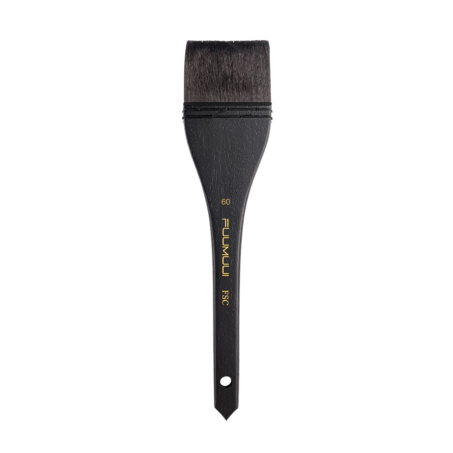 Fuumuui 5pcs Squirrel Hair Hake Brushes Flat Watercolor Brushes
