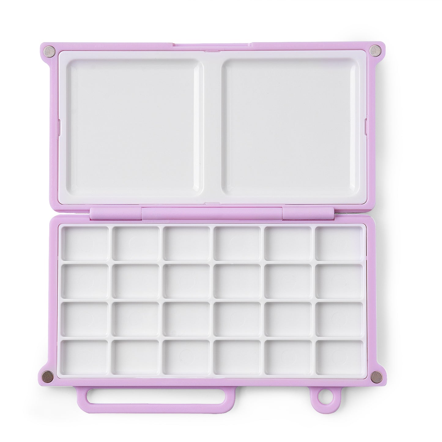 Fuumuui Mini Watercolor Mixing Palette – 24 Wells with Dual Trays for Portable Painting