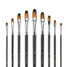 Fuumuui Ensemble de 9 pinceaux professionnels en nylon à forme de langue de chat pour peinture acrylique