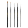 Fuumuui 5 professional Kolinsky sable detail brushes set with varying tip sizes.