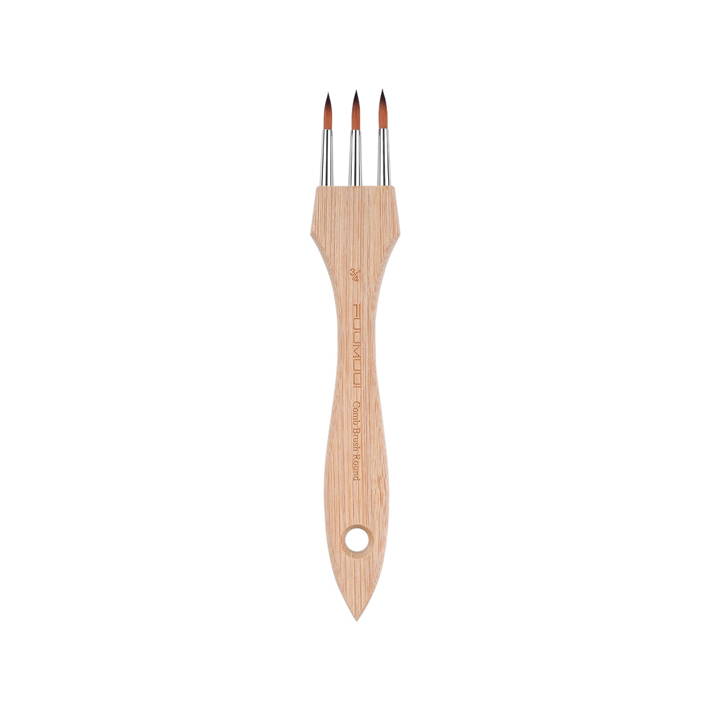 Fuumuui Multi-Head Nylon Bristle Tip Round Comb Brush – Designed for Special Effects and Creative Textures, Suitable for Watercolor, Acrylic, Gouache Painting