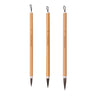 Fuumuui professional calligraphy brushes, a set of three handmade high-quality animal hair art supplies with natural wood handles and hanging loops.