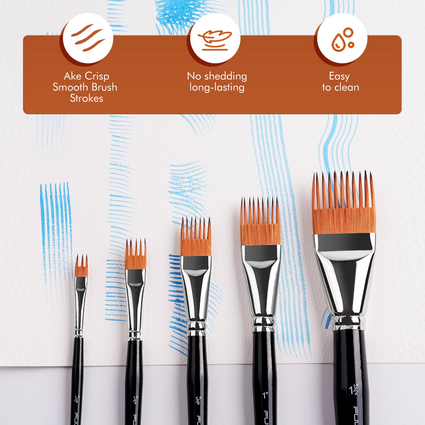 Grainer Brush Set – Professional Flat Comb Brushes for Unique Texture Painting