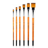 Fuumuui Ensemble de 6 pinceaux plats professionnels en nylon pour peinture acrylique