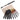 Fuumuui 6pcs High-Grade Pure Squirrel Hair Travel Watercolor Brushes with black caps, gold ferrules, and wooden handles, presented with a light beige protective carrying case, including quill, detail, round, flat, angle, and cat's tongue shapes.