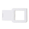 White plastic adjustable viewfinder tool with aspect ratio markings for framing and composition, ideal for professional artists and beginners working with watercolor, acrylic, or oil paint.