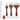 Fuumuui Comb Brush Flat set featuring white Synthetic Nylon bristles in sizes 3/4", 1 1/4", and 1 5/8". Ideal Watercolor Brush and Acrylic Paint Brush for texture, fur, and grass effects for professional artists.