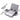 Grey travel plastic palette with 15 pans, mixing areas, metal water cup, and clip. Includes a Fuumuui metal travel watercolor brush with synthetic nylon detail brush tip for professional artists and beginners.
