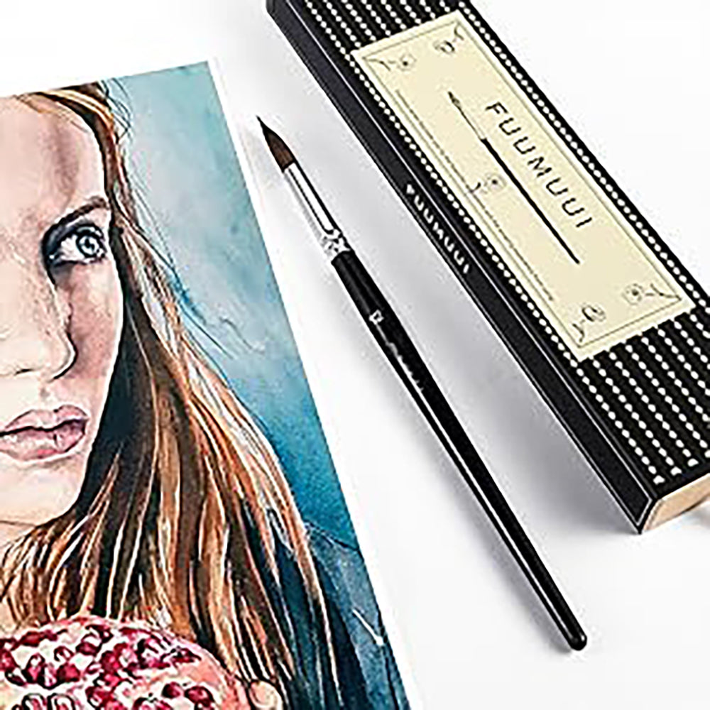 Fuumuui 6pcs Professional Squirrel Watercolor Brushes