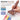 Fuumuui 5/8" Comb Brush Flat with synthetic nylon bristles dipped in vibrant acrylic paint. Multi-tip oil and acrylic paint brush for creative multi-colored strokes and textures for professional artists and beginners.