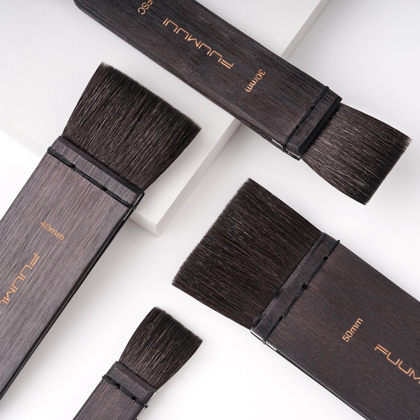 Fuumuui 4-pack Watercolor Brushes – Great for washes, backgrounds and large areas of painting