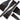 Fuumuui 5pcs Squirrel Hair Hake Flat Watercolor Brushes with black handles and dark natural bristles.