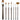 Fuumuui 7pcs professional watercolor brush set featuring flat, angle, round, fan, and detail shapes, with dark brown handles and light brown synthetic bristles.