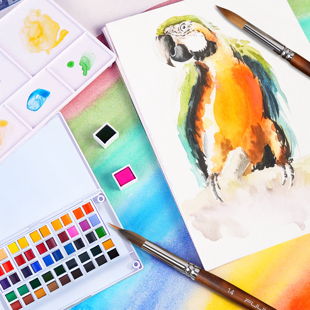 Fuumuui 48 Color Watercolor Paint Set