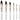 Fuumuui 6pcs professional watercolor brushes set with round pointed natural bristles fading from white to black, white handles, and gold bands, in assorted sizes 2, 4, 6, 8, 10, 12.