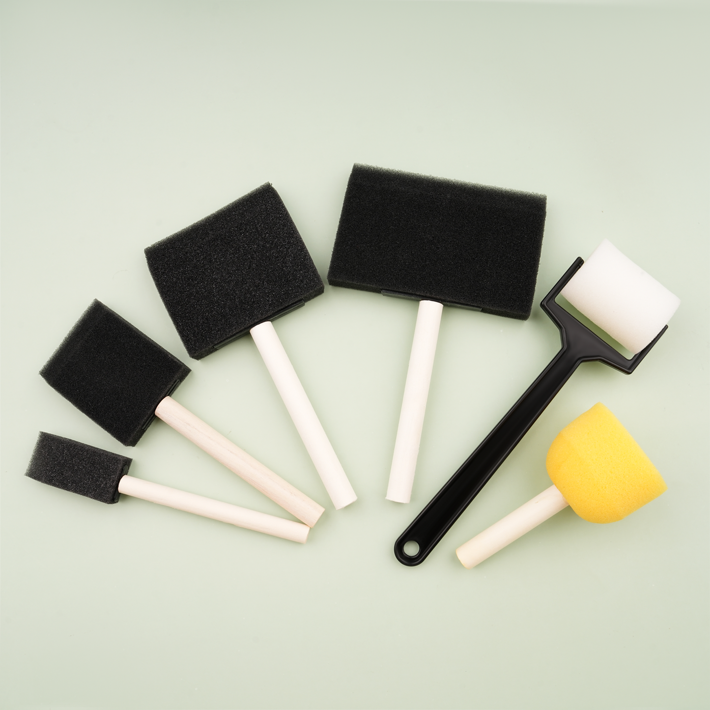 Multipurpose Sponge Paint Brushes – Set of 6 for blending, texture and calm creative moments