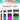 Size guide for Fuumuui synthetic nylon flat wash brushes in 1", 2", 3", and 4" widths. Large watercolor and acrylic paint brushes for professional artist background washes, featuring exact dimensions and measurements.
