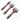 Fuumuui Comb Brush Flat set in sizes 3/4", 1 1/4", and 1 5/8" featuring white synthetic nylon bristles and ergonomic wood handles for creating texture in watercolor, acrylic, and oil painting.