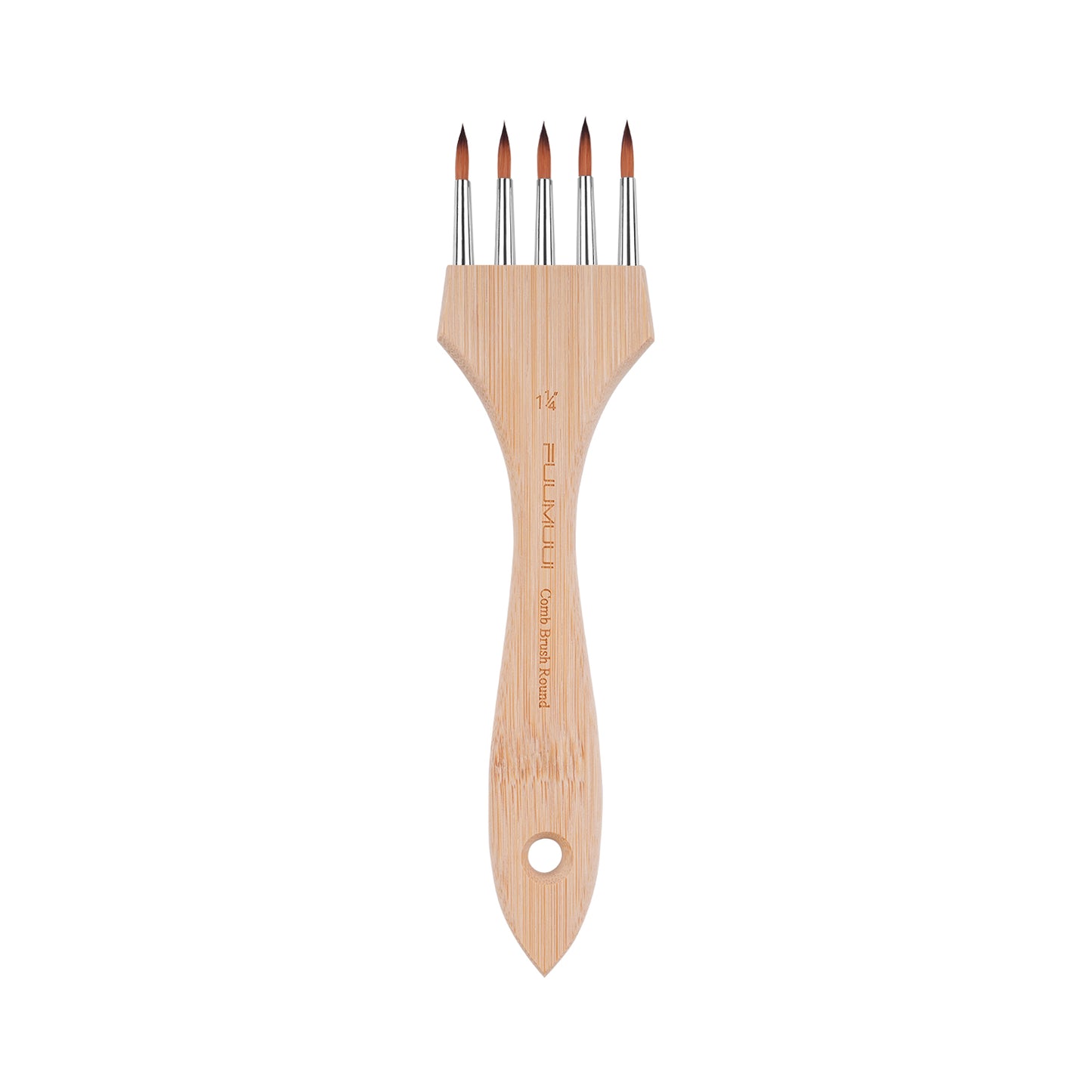 Fuumuui Multi-Head Nylon Bristle Tip Round Comb Brush – Designed for Special Effects and Creative Textures, Suitable for Watercolor, Acrylic, Gouache Painting