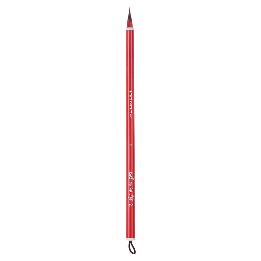 FUUMUUI Handcrafted Red Goat Hair Watercolor Brush (Red / Green Handle) – Excellent Absorption & Flow