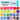 Fuumuui 24-Color Watercolor Paint Set displaying vibrant half-block solid watercolor swatches and the open paint case with palette.