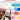 Comprehensive watercolor paint testing for color mixing, diffusion, and transparency in a travel sketchbook. Features a travel watercolor paint set, plastic palette, and brush on cold press watercolor paper.
