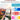 Comprehensive watercolor paint testing for color mixing, diffusion, and transparency in a travel sketchbook. Features a travel watercolor paint set, plastic palette, and brush on cold press watercolor paper.