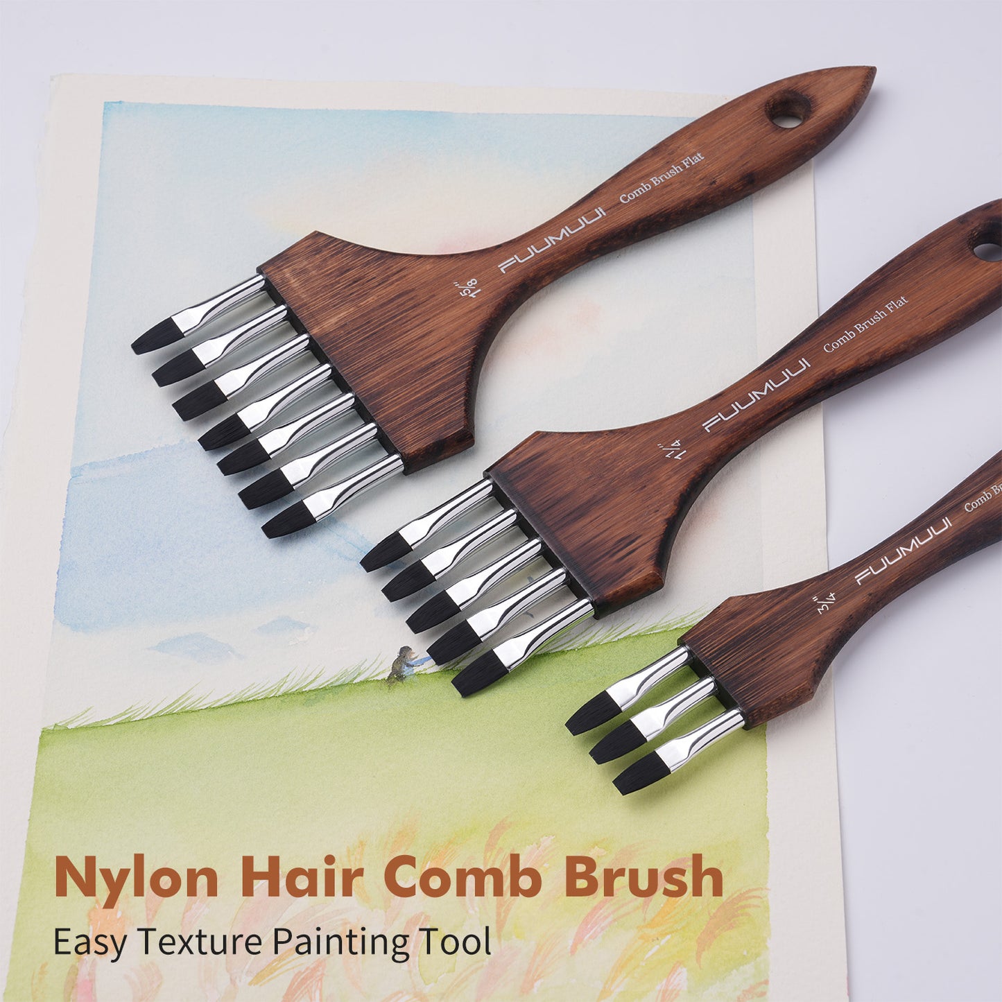 Fuumuui Flat Head Comb Brush – Designed for Textures and Special Effects