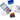 Fuumuui Portable 24-Color Double-Layer Watercolor Set, featuring vibrant metallic and standard watercolor paints, multiple mixing palettes, and a blue water bucket.