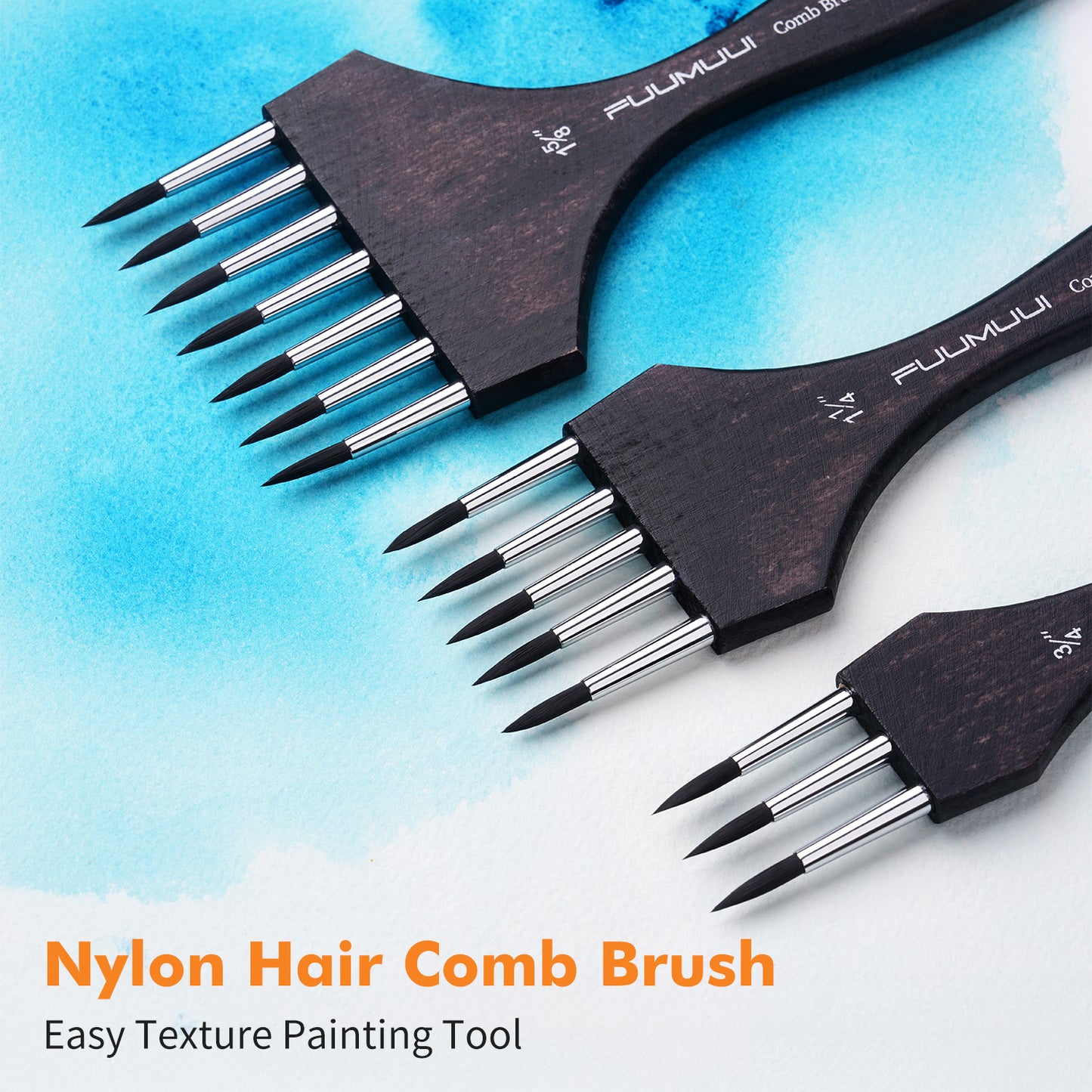 Fuumuui Multi-Head Nylon Round Comb Brush – Your Ideal Tool for Textures and Special Effects