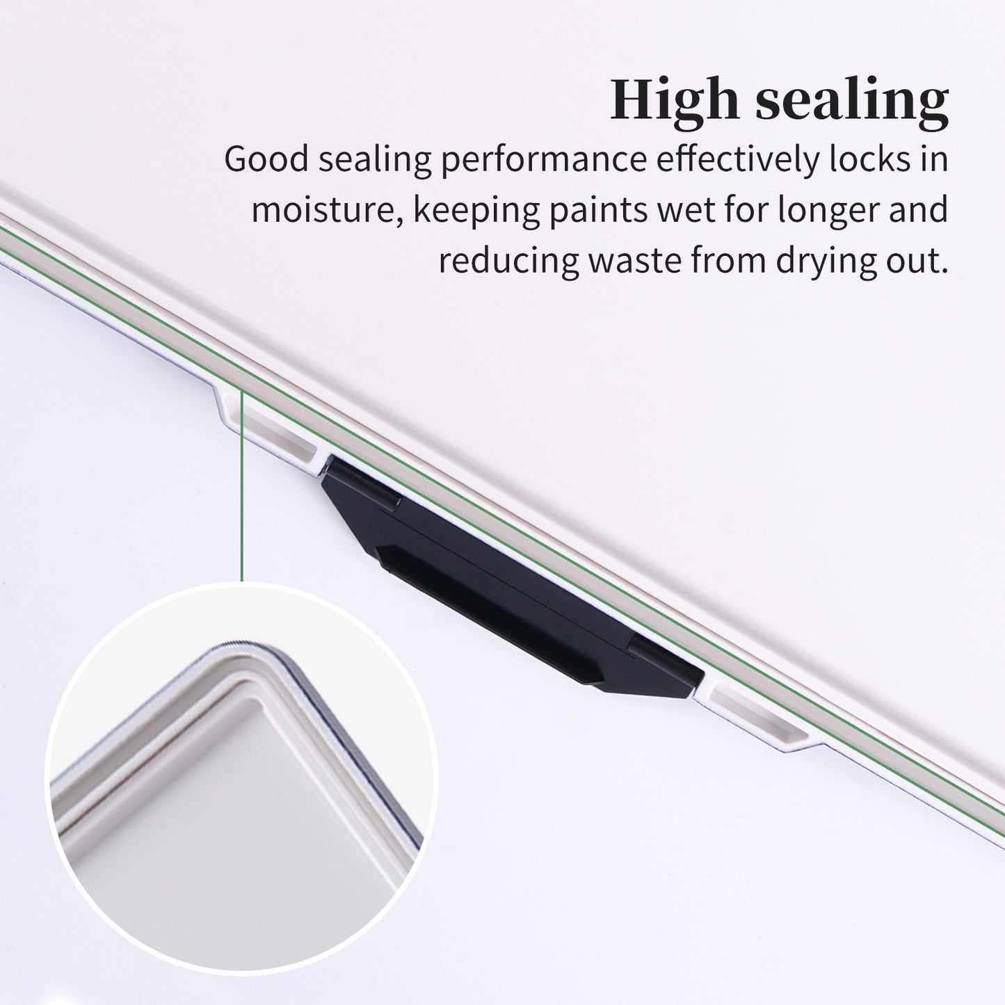 Fuumuui Watercolor Palette Folding with Lid 24wells 2 Mixing Areas and 1 Large Mixing Tray Also for Gouache Acrylic Paint Palette