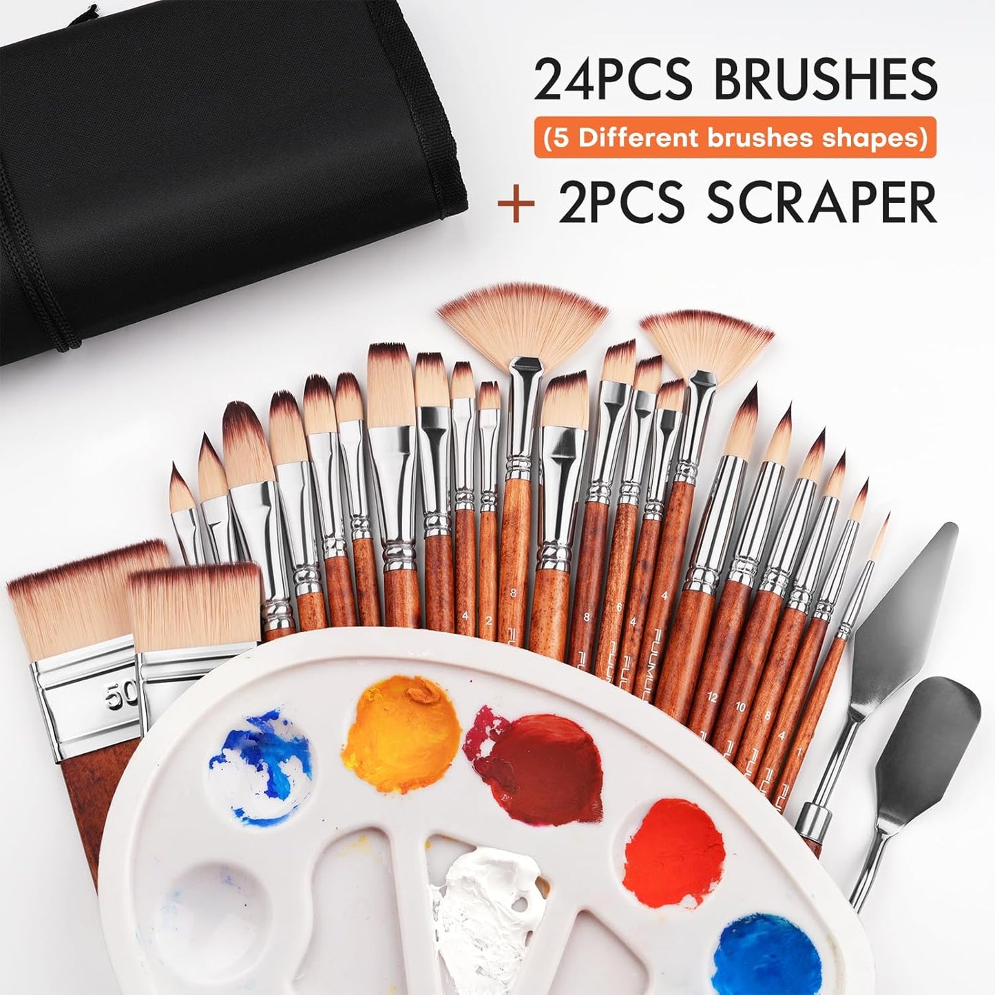 Fuumuui Professional 26pcs Nylon Acrylic Set