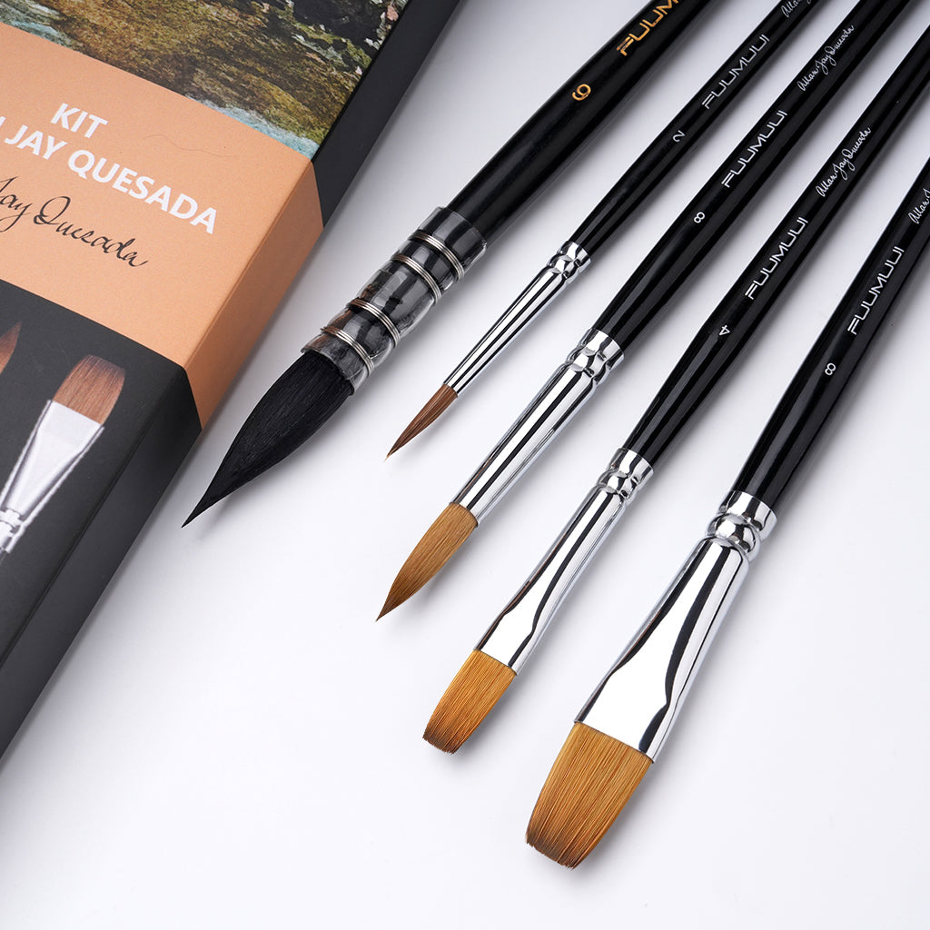 Fuumuui & Allan Jay Quesada Professional Watercolor Mixing Brush Set
