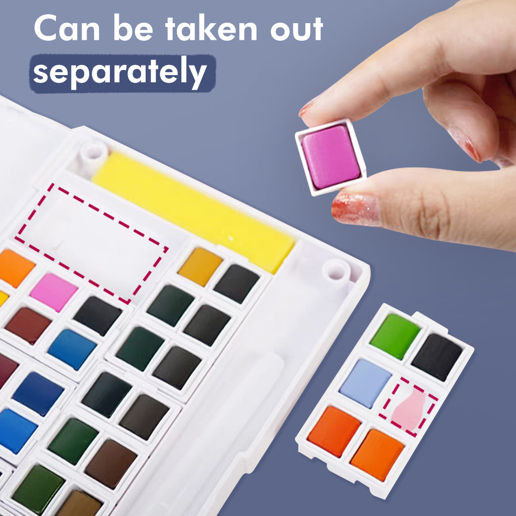 Fuumuui 48 Color Watercolor Paint Set
