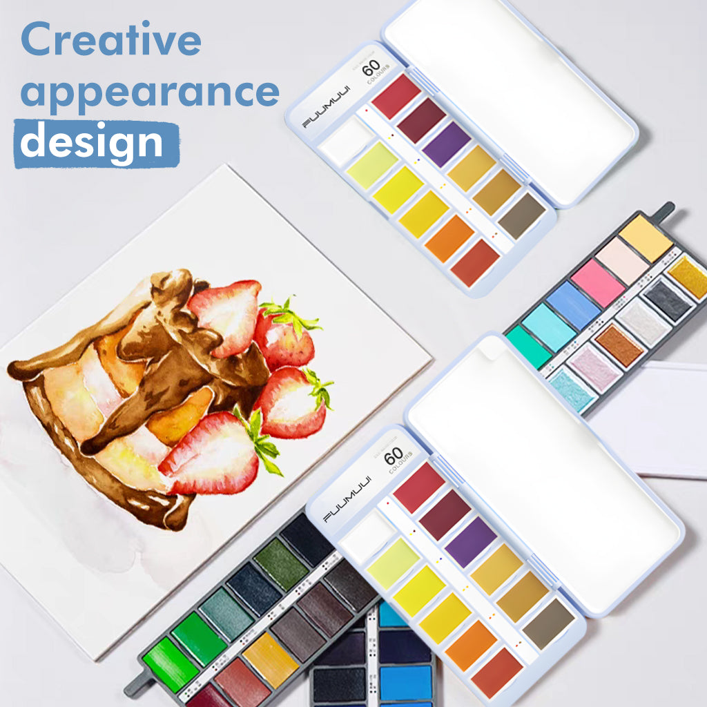 Fuumuui 60-Color Watercolor Paint Set