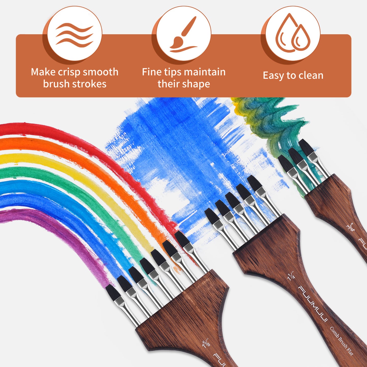 Fuumuui Flat Head Comb Brush – Designed for Textures and Special Effects