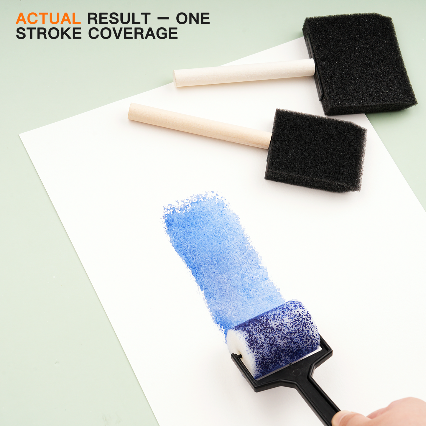 Multipurpose Sponge Paint Brushes – Set of 6 for blending, texture and calm creative moments