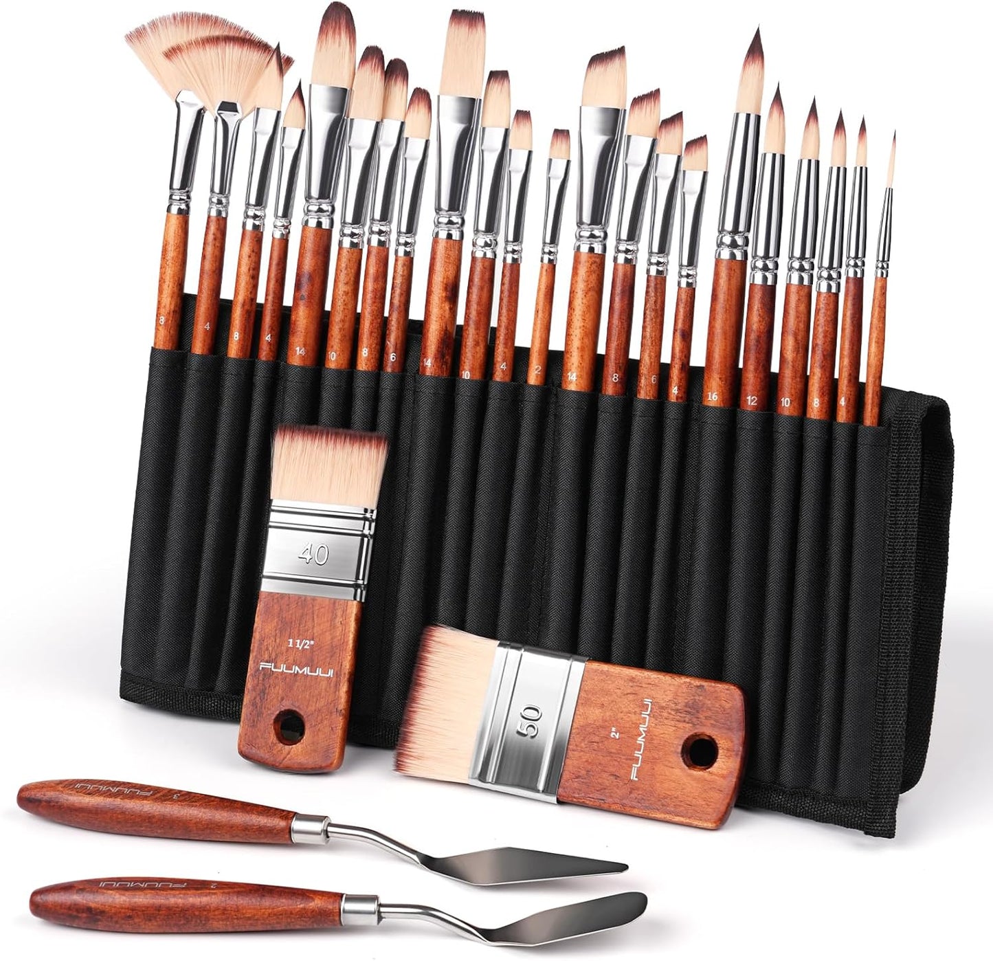 Fuumuui Professional 26pcs Nylon Acrylic Set