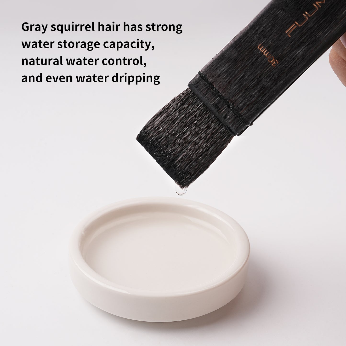 Fuumuui 4-pack Watercolor Brushes – Great for washes, backgrounds and large areas of painting