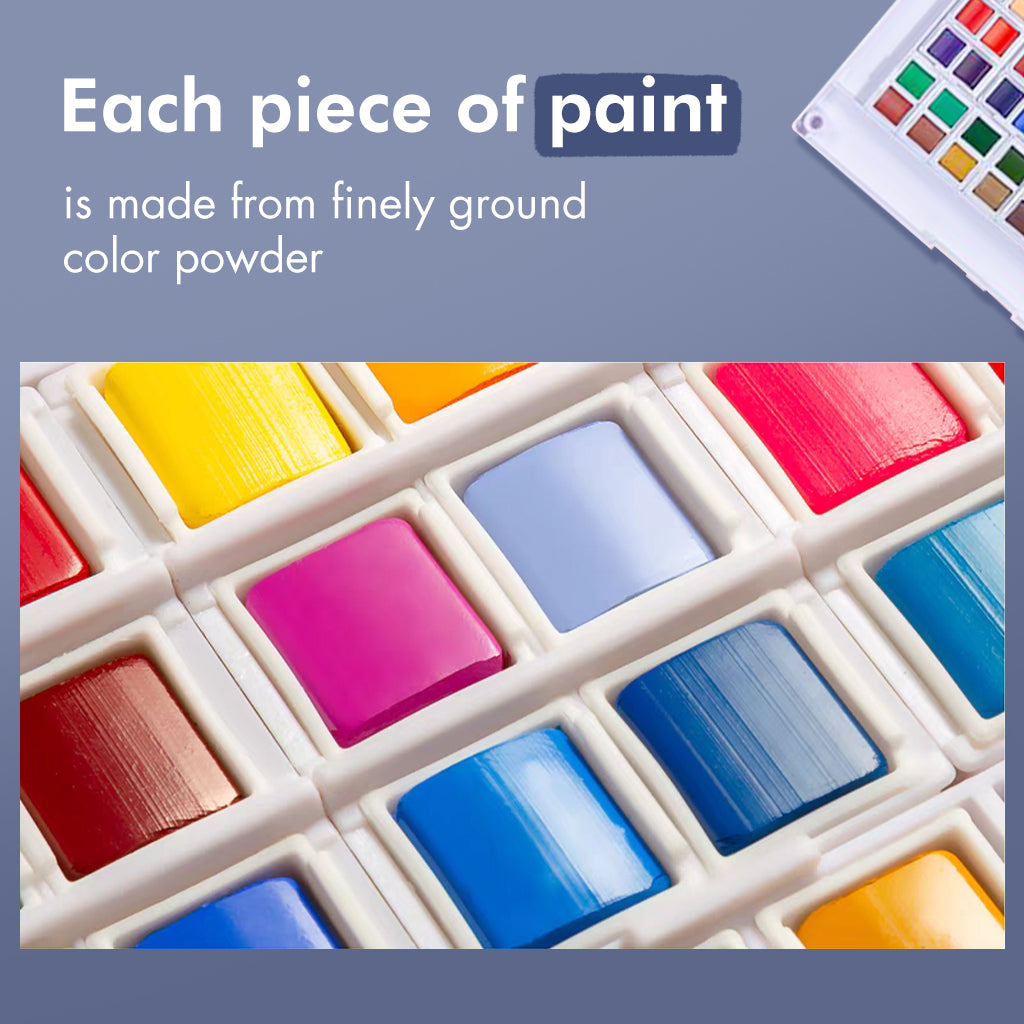 Fuumuui 48 Color Watercolor Paint Set