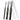 Fuumuui 3Pcs Professional Dry Brushes with black handles, silver ferrules, and soft white bristles.