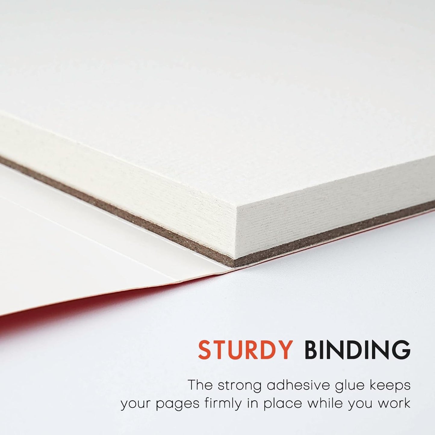 Fuumuui watercolor paper pad binding, strong adhesive glue for secure pages.