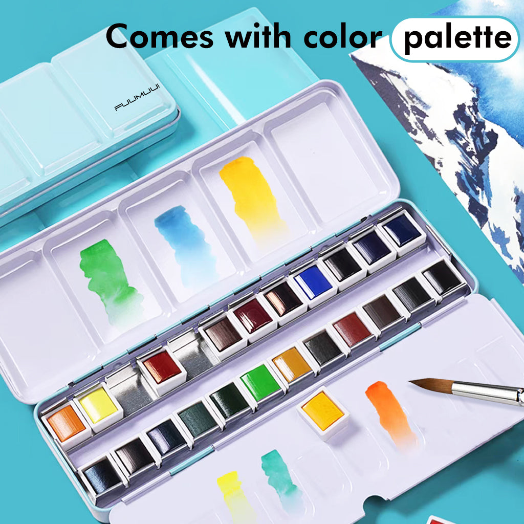 Fuumuui 24-Color Watercolor Paint Set